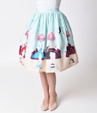 unique_vintage_1950s_pastel_beauty_salon_high_waist_circle_swing_skirt_5