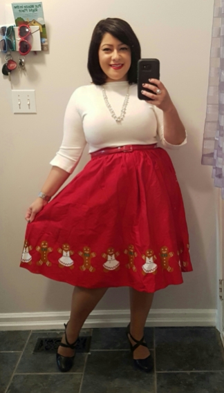Banned sweater and Modcloth skirt
